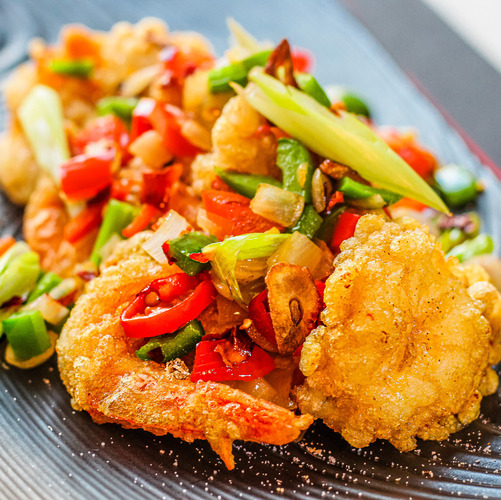 Wok Ninjas Edinburghs Edinburgh Salt Chilli King Prawns